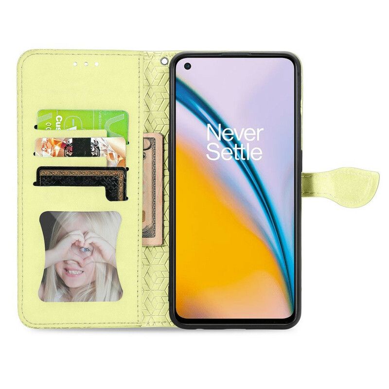 Flip Case Leren Oneplus Nord 2 5g Stammenbladeren