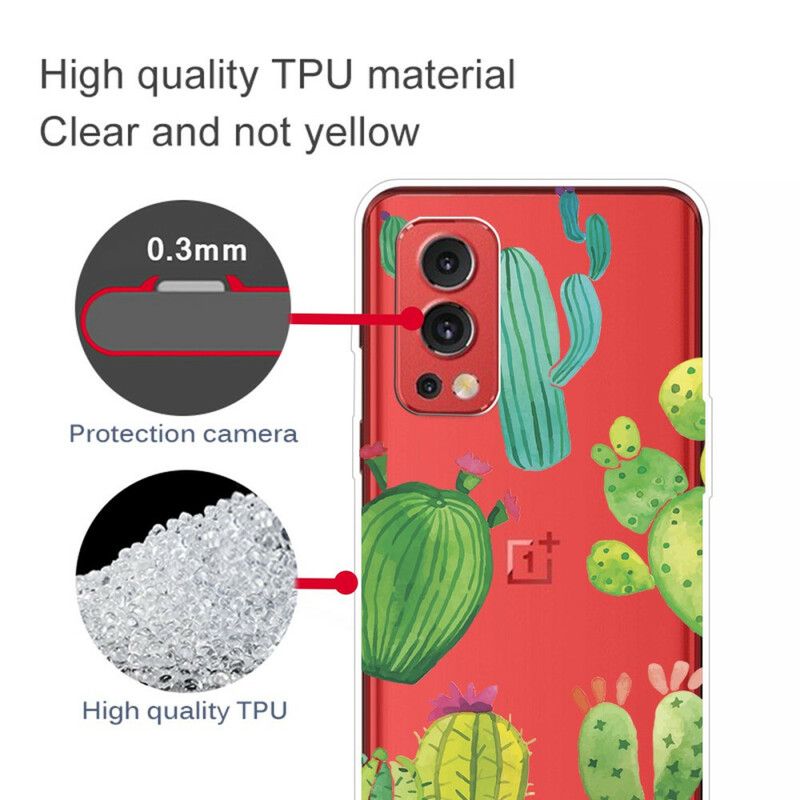 Hoesje Oneplus Nord 2 5g Aquarel Cactus