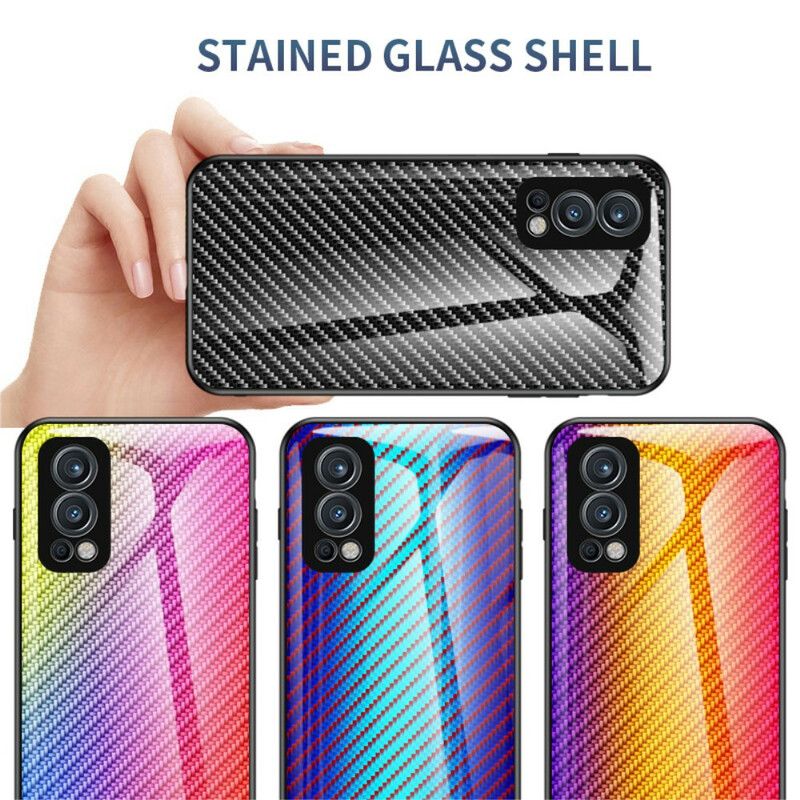 Hoesje Oneplus Nord 2 5g Koolstofvezel Gehard Glas