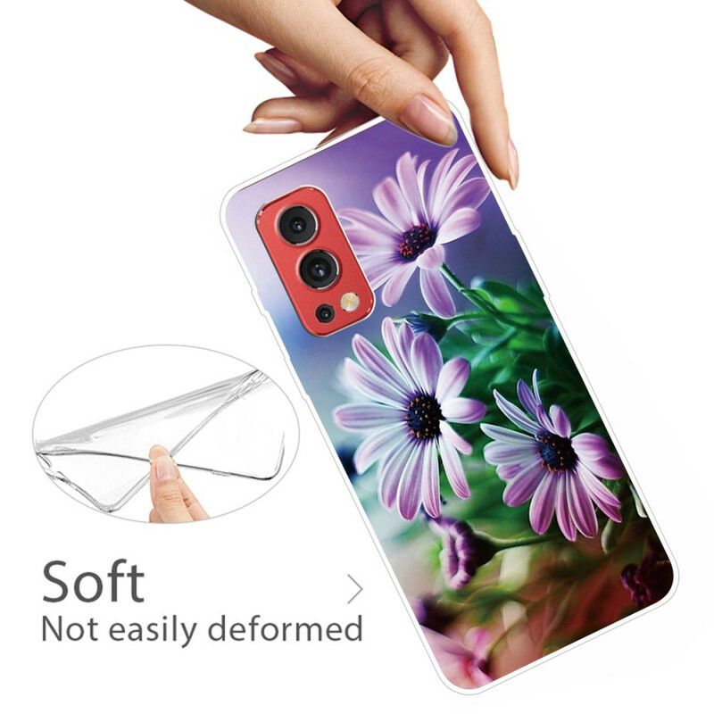 Hoesje Oneplus Nord 2 5g Realistische Bloemen Bescherming Hoesje