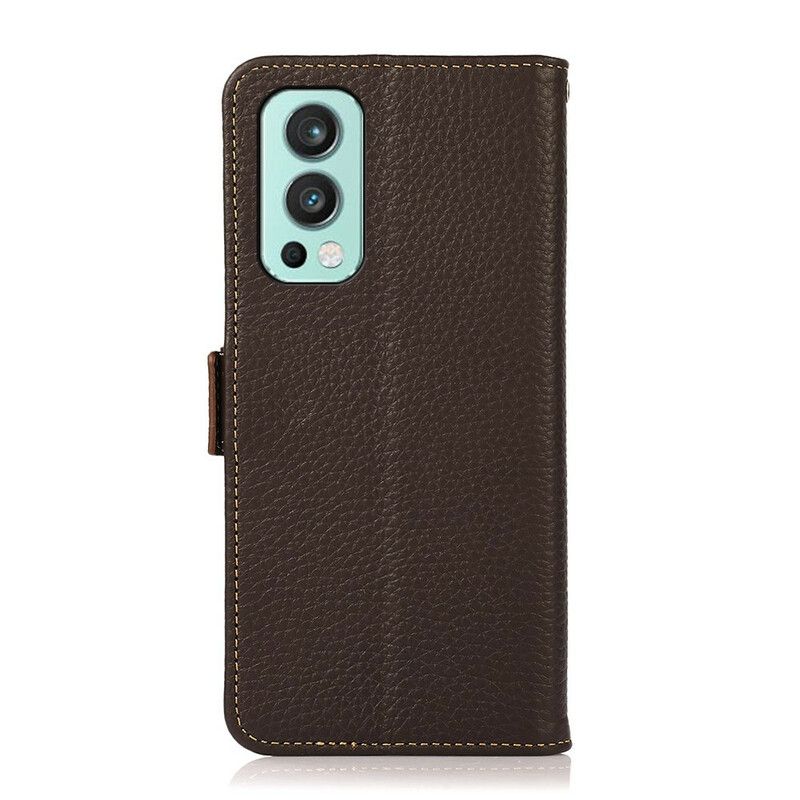 Leren Hoesje Oneplus Nord 2 5g Khazneh Lychee Leer