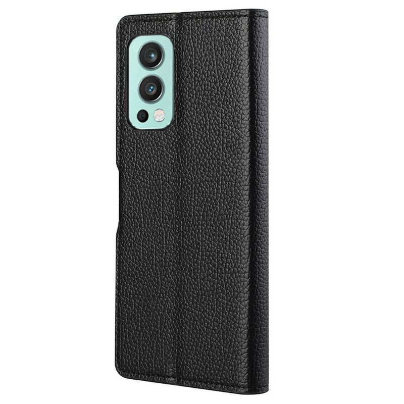 Leren Hoesje Oneplus Nord 2 5g Litchi-leereffect Bescherming Hoesje