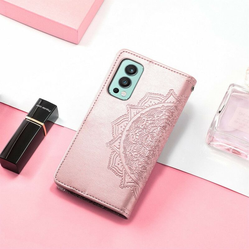 Leren Hoesje Oneplus Nord 2 5g Mandala Middeleeuwen Bescherming Hoesje