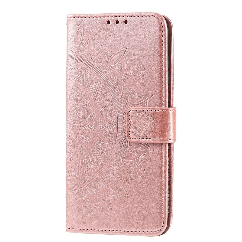 Leren Hoesje Oneplus Nord 2 5g Mandala Zon Bescherming Hoesje