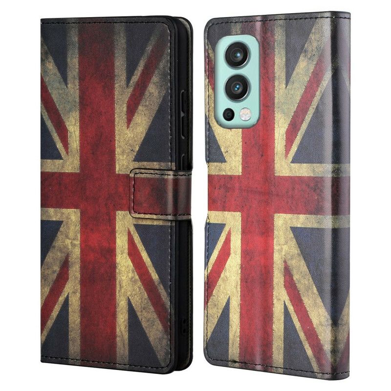 Leren Hoesje Oneplus Nord 2 5g Vlag Engeland