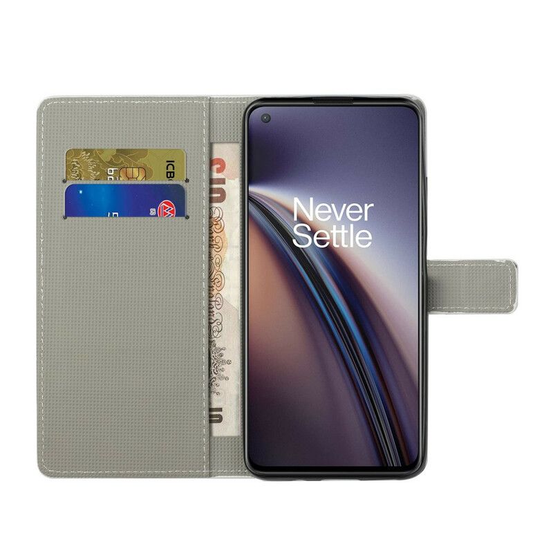 Leren Hoesje Oneplus Nord 2 5g Vlinders Band Variaties