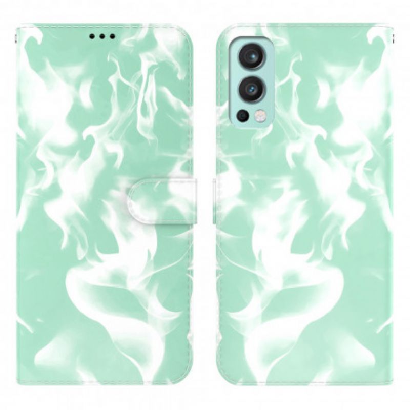 Leren Hoesje Voor Oneplus Nord 2 5g Abstract Patroon