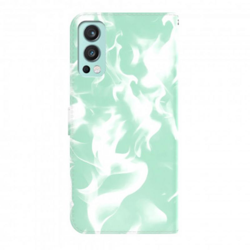 Leren Hoesje Voor Oneplus Nord 2 5g Abstract Patroon