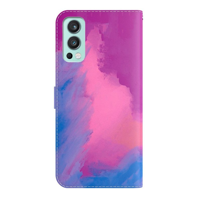 Leren Hoesje Voor Oneplus Nord 2 5g Aquarel