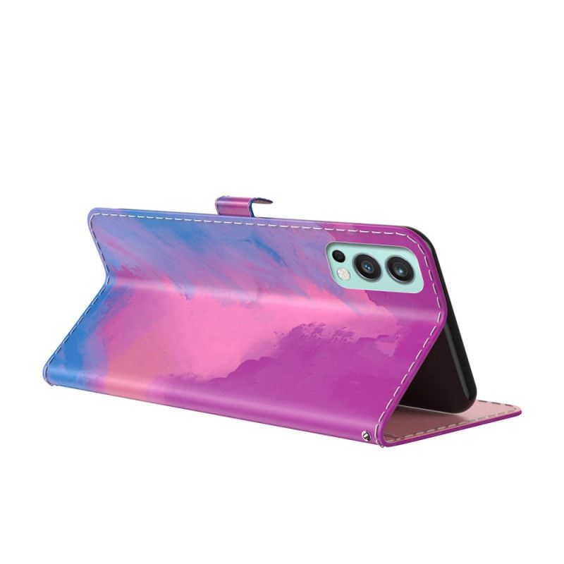 Leren Hoesje Voor Oneplus Nord 2 5g Aquarel