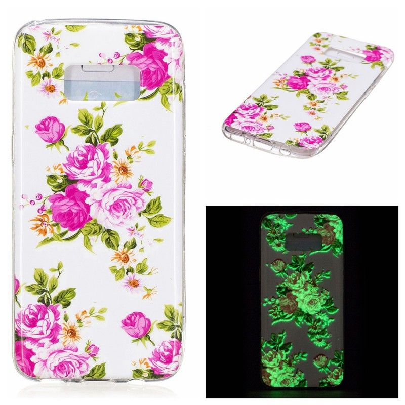 Case Hoesje Samsung Galaxy S8 Telefoonhoesje Fluorescerende Vrijheidsbloemen