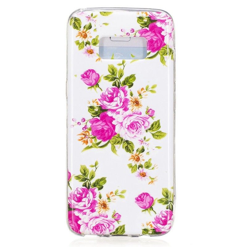 Case Hoesje Samsung Galaxy S8 Telefoonhoesje Fluorescerende Vrijheidsbloemen