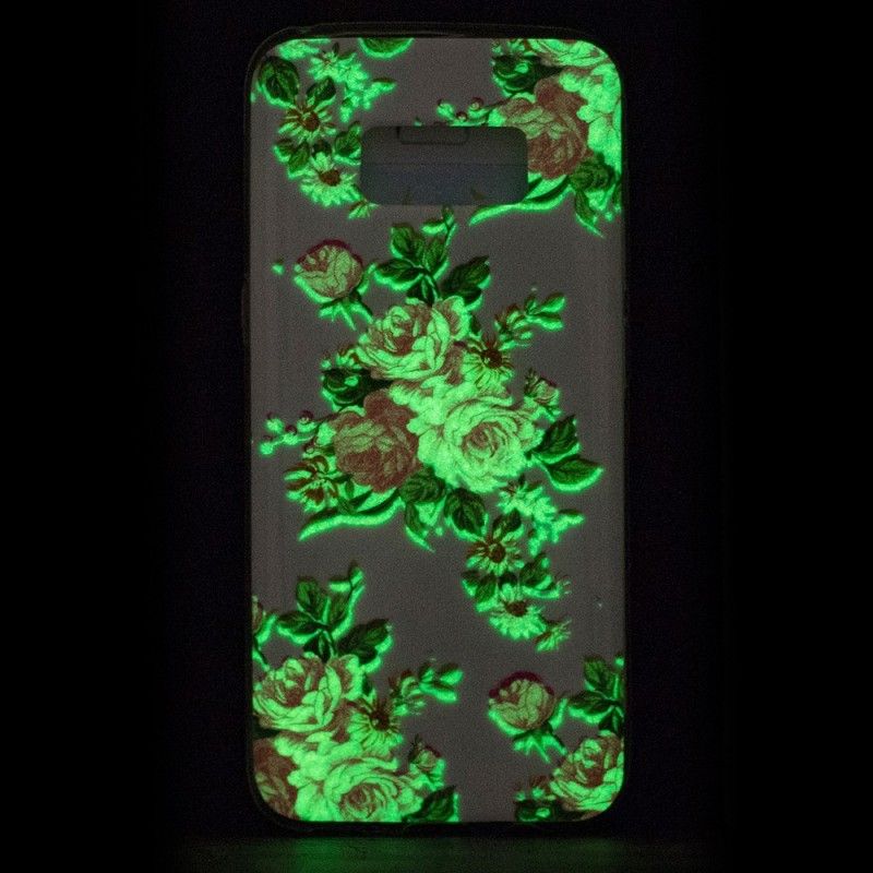 Case Hoesje Samsung Galaxy S8 Telefoonhoesje Fluorescerende Vrijheidsbloemen