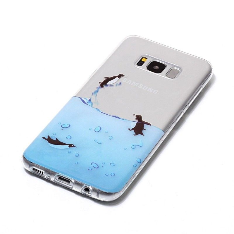 Cover Hoesje Samsung Galaxy S8 Telefoonhoesje Spel Van Pinguïns