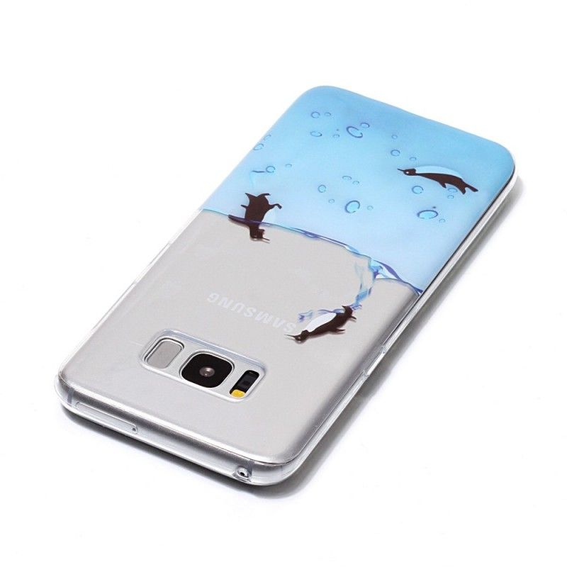 Cover Hoesje Samsung Galaxy S8 Telefoonhoesje Spel Van Pinguïns