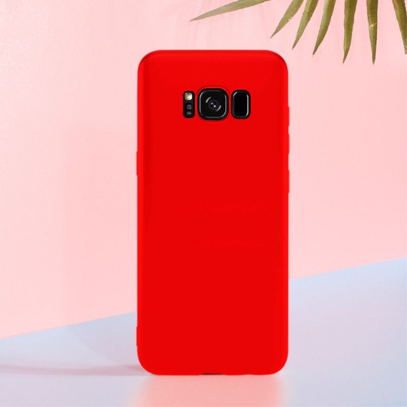 Cover Hoesje Samsung Galaxy S8 Zwart Telefoonhoesje X-Level Vloeibare Siliconen