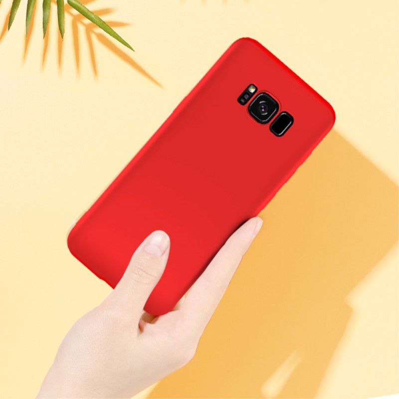 Cover Hoesje Samsung Galaxy S8 Zwart Telefoonhoesje X-Level Vloeibare Siliconen