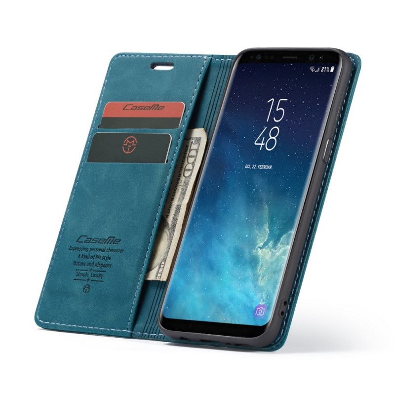 Folio-hoesje voor Samsung Galaxy S8 Bruin Zwart Tas Van Imitatieleer