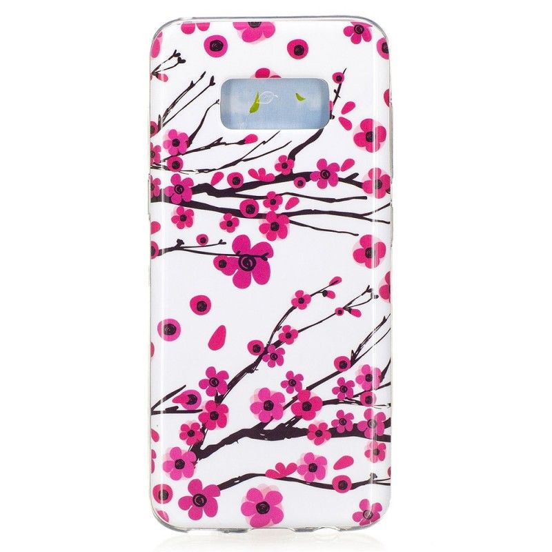 Hoesje Samsung Galaxy S8 Fluorescerende Bloemen