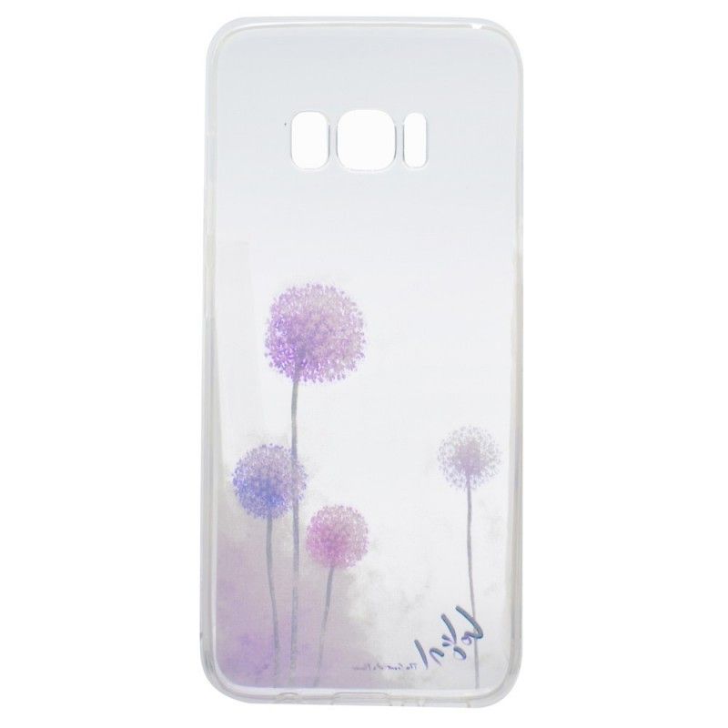 Hoesje Samsung Galaxy S8 Telefoonhoesje Transparant Gekleurde Paardenbloemen