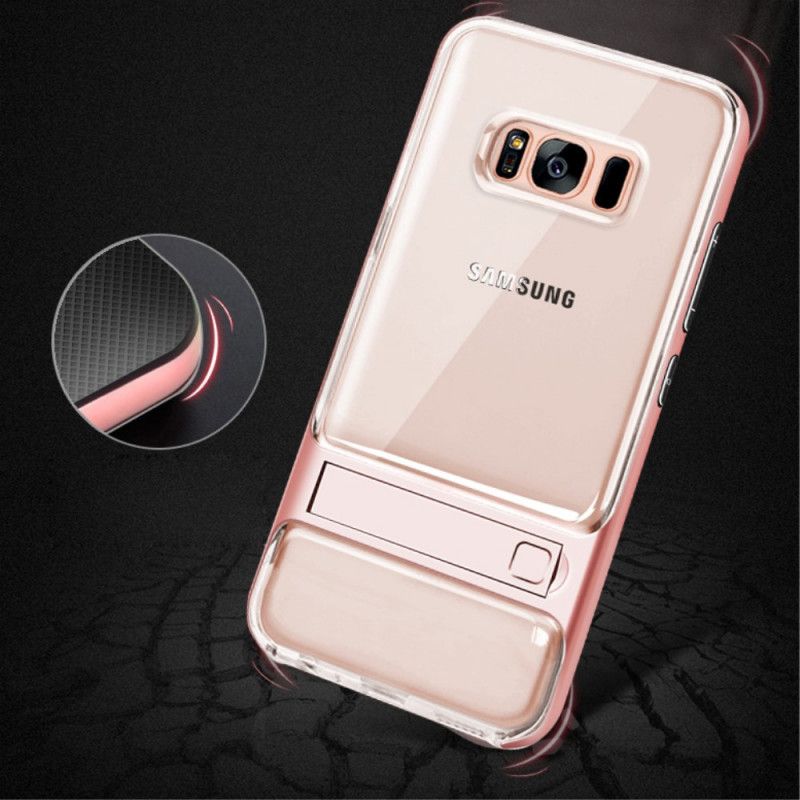 Hoesje voor Samsung Galaxy S8 Donkerblauw Zwart Elegantie Ondersteunende Tong