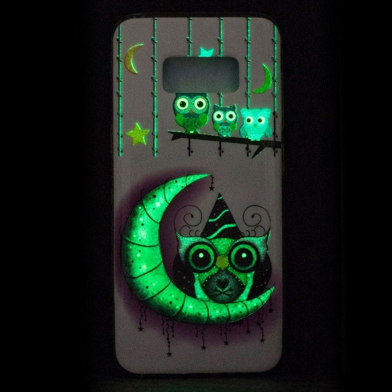 Hoesje voor Samsung Galaxy S8 Uilen In Fluorescerend Delirium