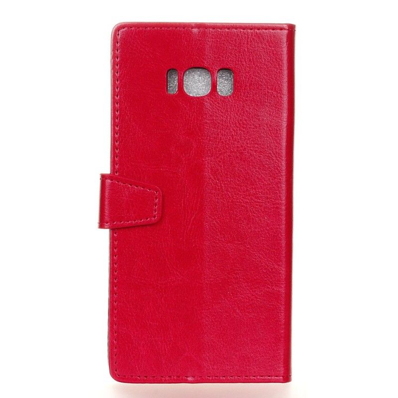 Leren Hoesje Samsung Galaxy S8 Paars Rood Kunstleer