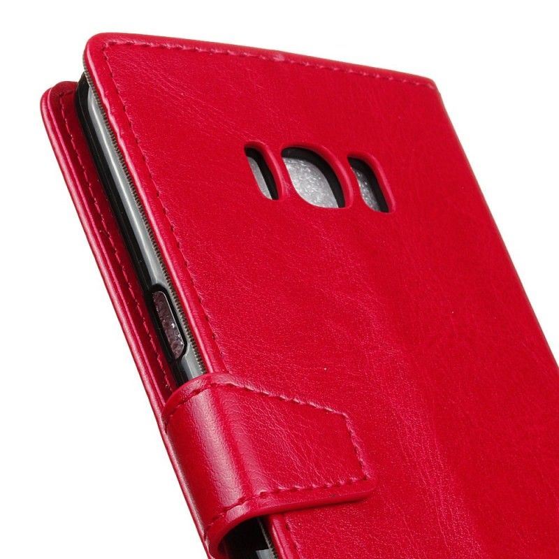 Leren Hoesje Samsung Galaxy S8 Paars Rood Kunstleer