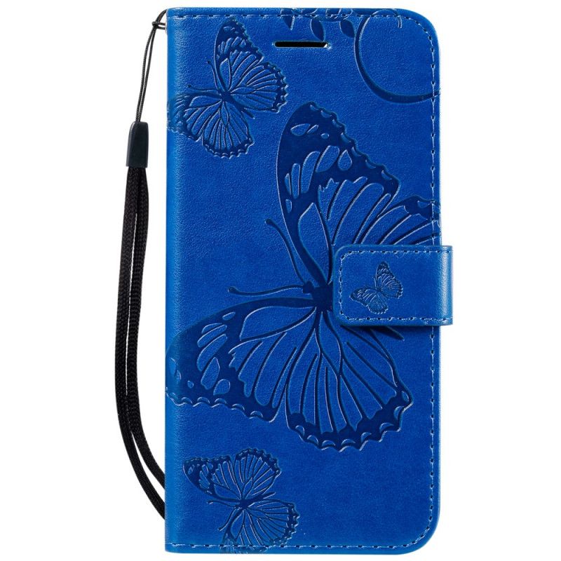 Bescherming Hoesje iPhone 11 Pro Donkerblauw Reuze String Vlinders