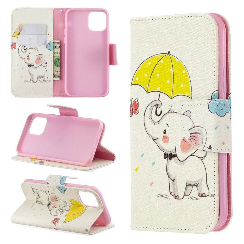 Cover Folio-hoesje iPhone 11 Pro Telefoonhoesje Babyolifant