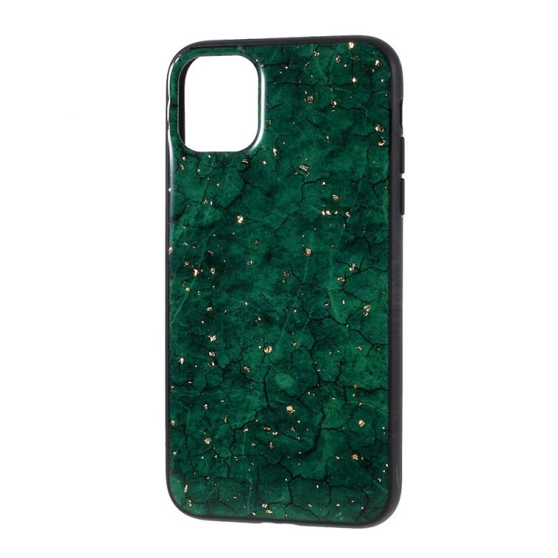 Cover Hoesje iPhone 11 Pro Paars Groen Telefoonhoesje Premium Epoxy-Effect