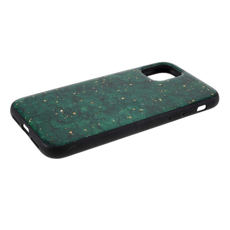 Cover Hoesje iPhone 11 Pro Paars Groen Telefoonhoesje Premium Epoxy-Effect