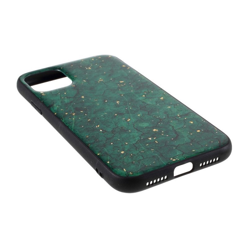 Cover Hoesje iPhone 11 Pro Paars Groen Telefoonhoesje Premium Epoxy-Effect