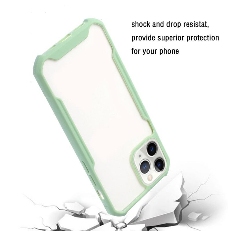 Cover Hoesje iPhone 11 Pro Rood Zwart Telefoonhoesje Hybride Met Gekleurde Randen