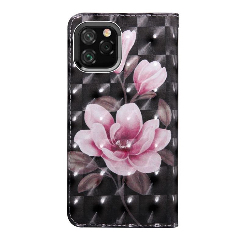 Flip Case Leren iPhone 11 Pro Bloemen Bloeien