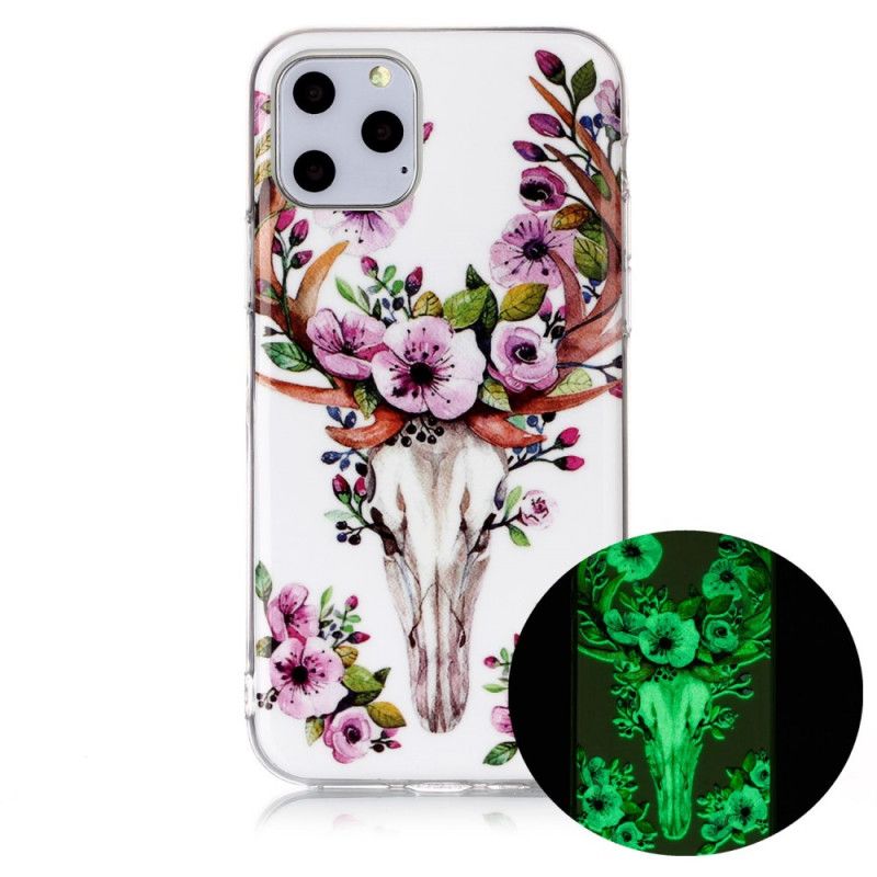 Hoesje iPhone 11 Pro Eland Met Fluorescerende Bloemen