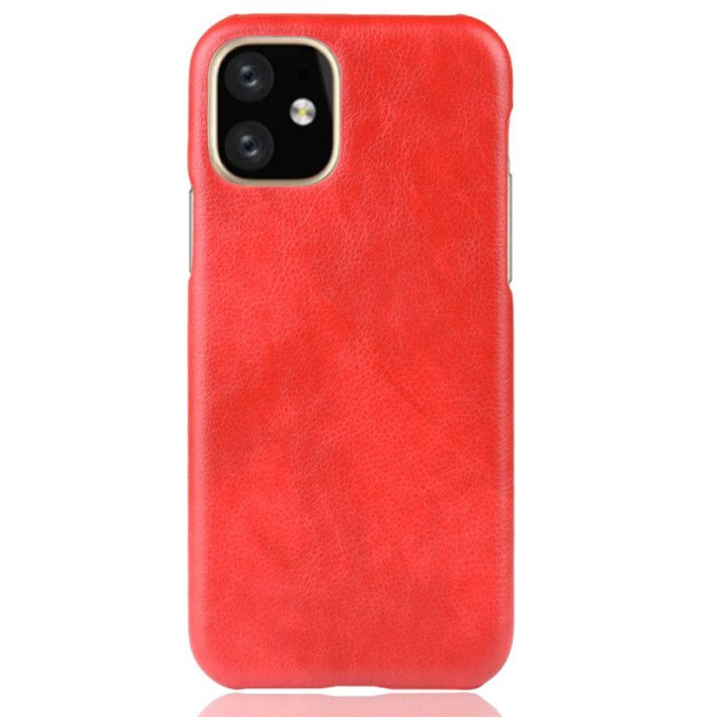 Hoesje iPhone 11 Pro Grijs Zwart Lychee Leereffect