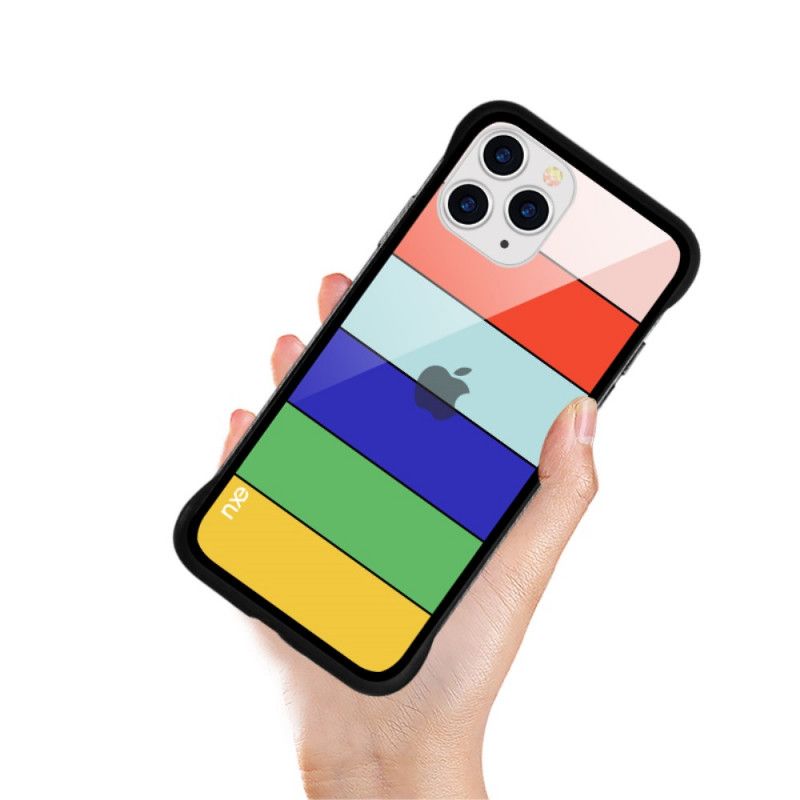 Hoesje iPhone 11 Pro Lichtblauw Geel Nxe Regenboogserie