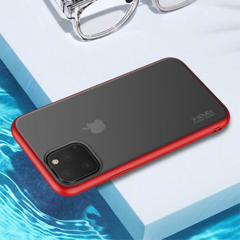 Hoesje iPhone 11 Pro Rood Zwart X-Level Mat
