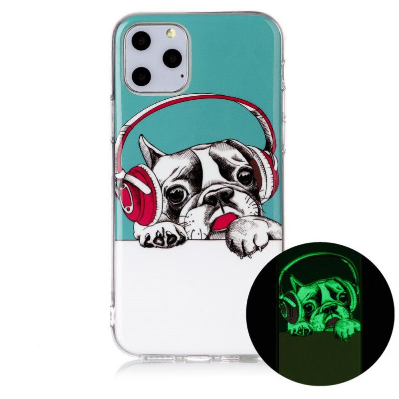 Hoesje iPhone 11 Pro Telefoonhoesje Fluorescerende Hond