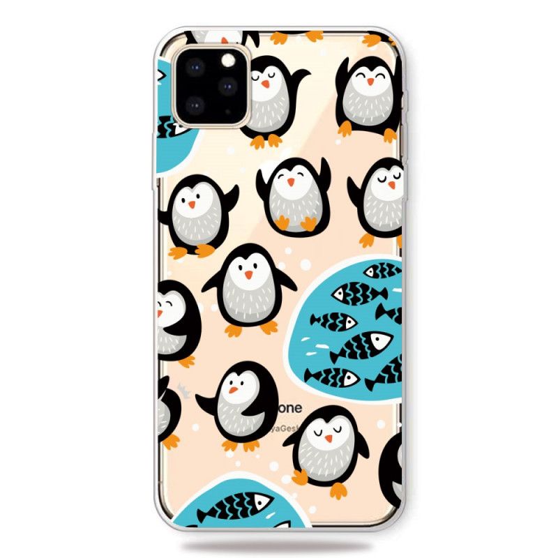 Hoesje iPhone 11 Pro Telefoonhoesje Pinguïns En Vissen