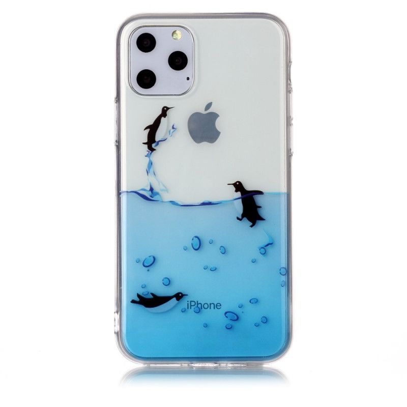 Hoesje iPhone 11 Pro Telefoonhoesje Transparant Spel Van Pinguïns
