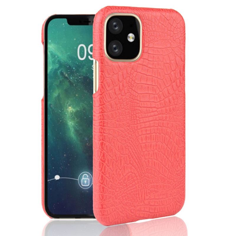 Hoesje iPhone 11 Pro Wit Zwart Krokodillenhuidstijl