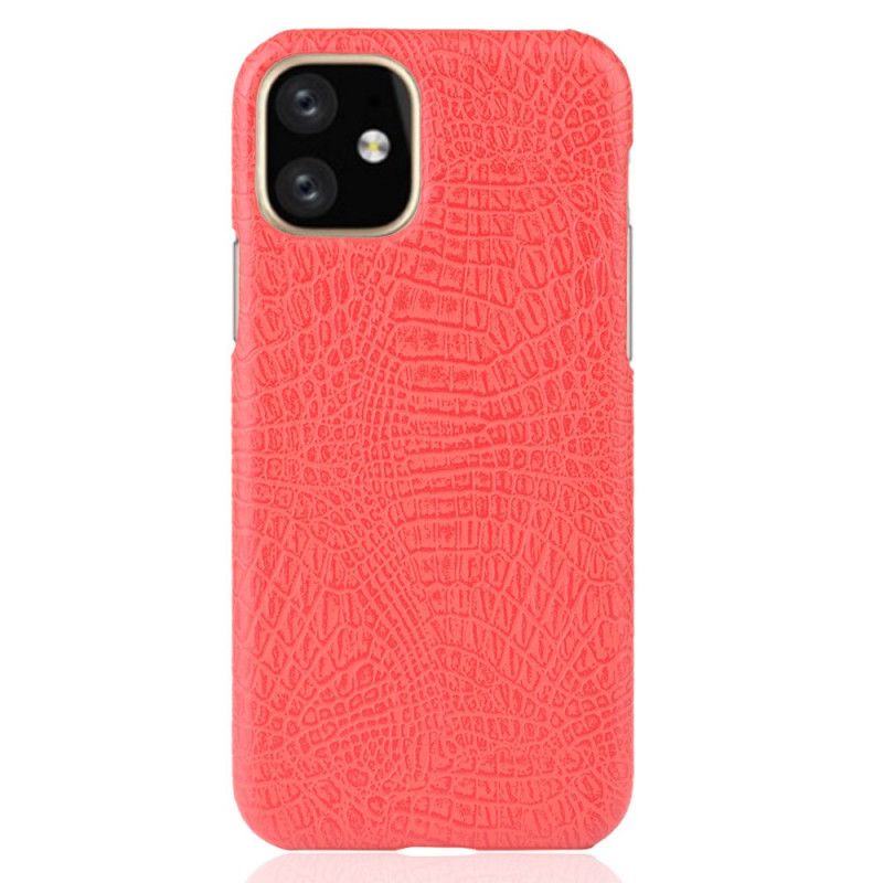 Hoesje iPhone 11 Pro Wit Zwart Krokodillenhuidstijl