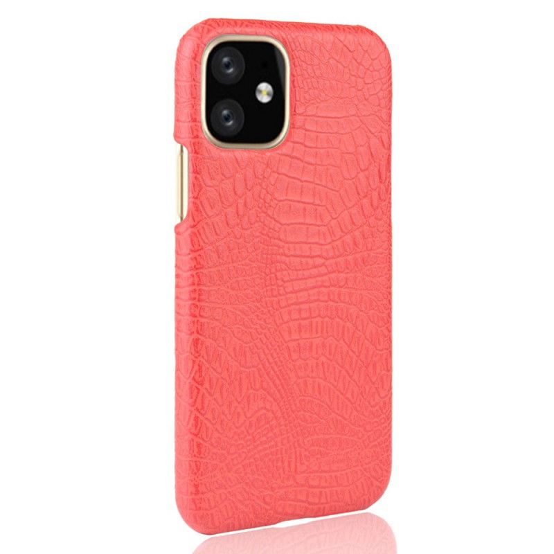 Hoesje iPhone 11 Pro Wit Zwart Krokodillenhuidstijl