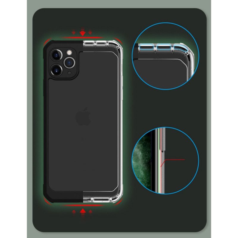 Hoesje iPhone 11 Pro Wit Zwart Transparante X-Niveau Hybride