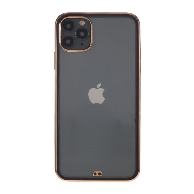 Hoesje iPhone 11 Pro Wit Zwart Tweekleurige Contouren