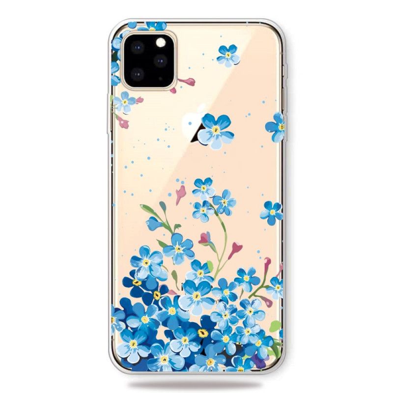 Hoesje voor iPhone 11 Pro Boeket Blauwe Bloemen