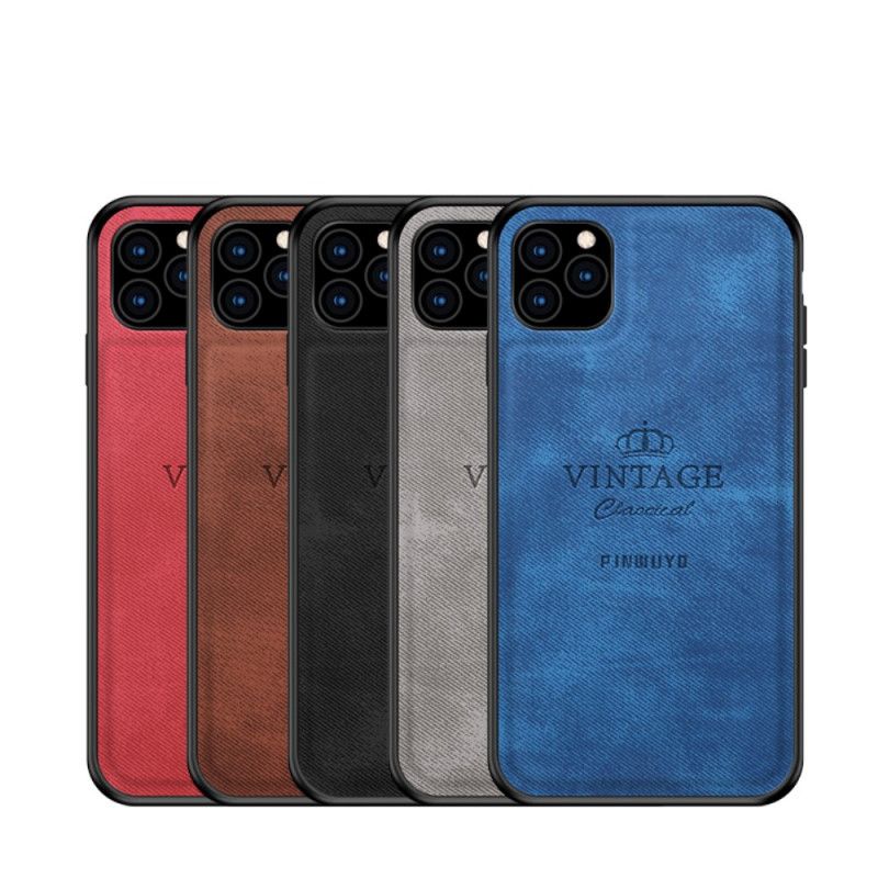 Hoesje voor iPhone 11 Pro Grijs Zwart Eervolle Vintage Pinwuyo