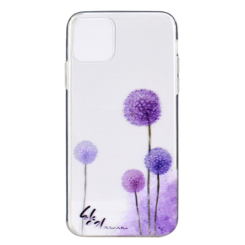 Hoesje voor iPhone 11 Pro Transparant Gekleurde Paardenbloemen